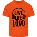 Live Life Loud Rock n Roll Guitar Music Kids T-Shirt Childrens Orange
