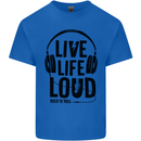 Live Life Loud Rock n Roll Guitar Music Kids T-Shirt Childrens Royal Blue