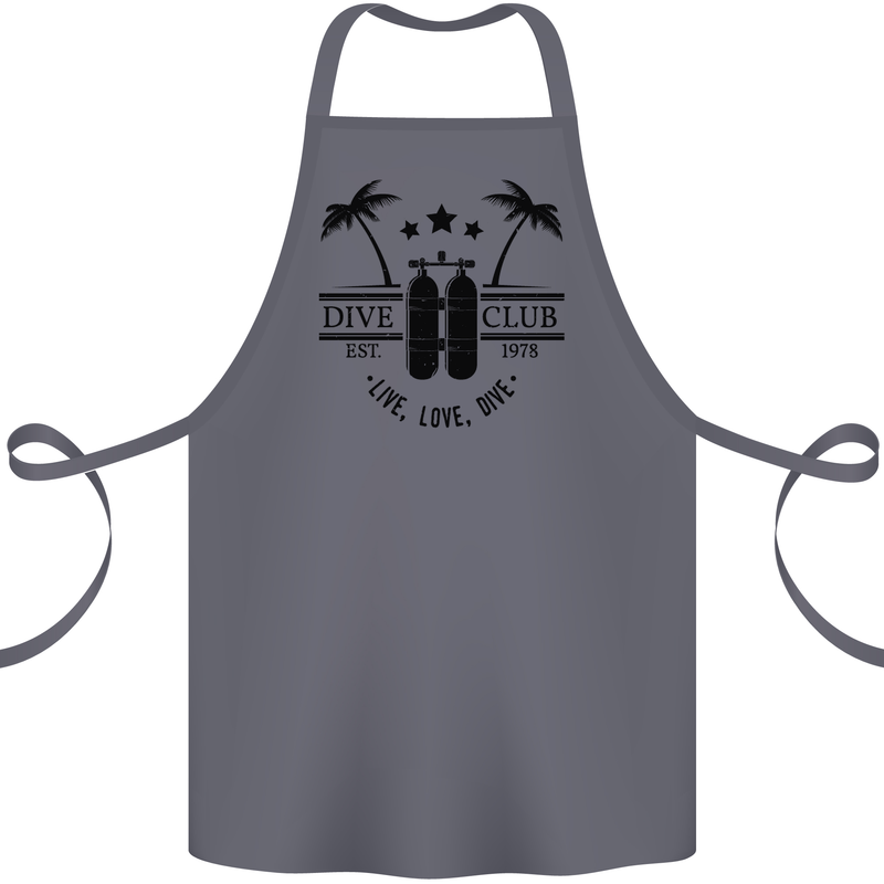 Live Love Dive Funny Scuba Diving Diver Cotton Apron 100% Organic Steel