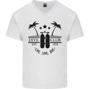 Live Love Dive Funny Scuba Diving Diver Mens V-Neck Cotton T-Shirt White