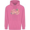 Live Love Yoga Childrens Kids Hoodie Azalea
