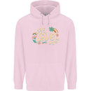 Live Love Yoga Childrens Kids Hoodie Light Pink
