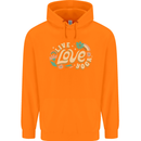Live Love Yoga Childrens Kids Hoodie Orange