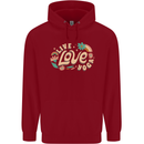 Live Love Yoga Childrens Kids Hoodie Red