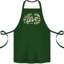 Live Love Yoga Cotton Apron 100% Organic Forest Green