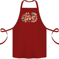 Live Love Yoga Cotton Apron 100% Organic Maroon