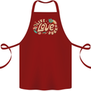 Live Love Yoga Cotton Apron 100% Organic Maroon