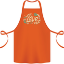 Live Love Yoga Cotton Apron 100% Organic Orange