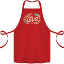 Live Love Yoga Cotton Apron 100% Organic Red