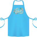 Live Love Yoga Cotton Apron 100% Organic Turquoise