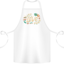 Live Love Yoga Cotton Apron 100% Organic White
