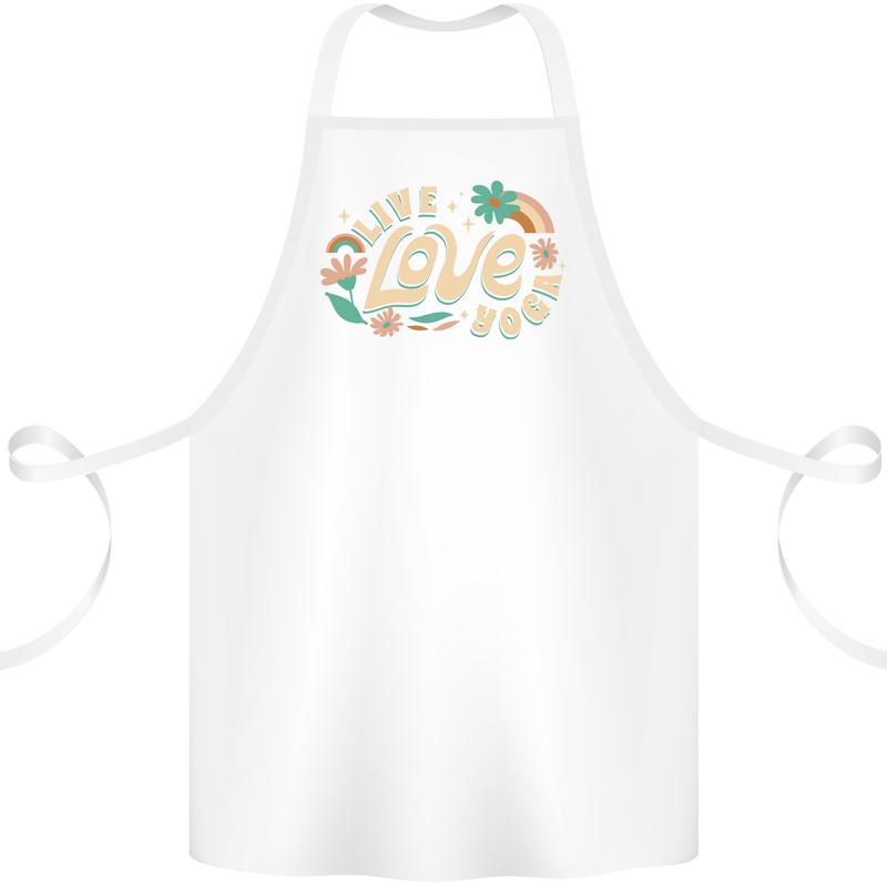Live Love Yoga Cotton Apron 100% Organic White