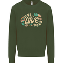 Live Love Yoga Kids Sweatshirt Jumper Forest Green