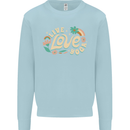Live Love Yoga Kids Sweatshirt Jumper Light Blue