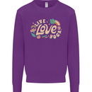 Live Love Yoga Kids Sweatshirt Jumper Purple