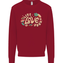 Live Love Yoga Kids Sweatshirt Jumper Red