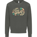 Live Love Yoga Kids Sweatshirt Jumper Storm Grey