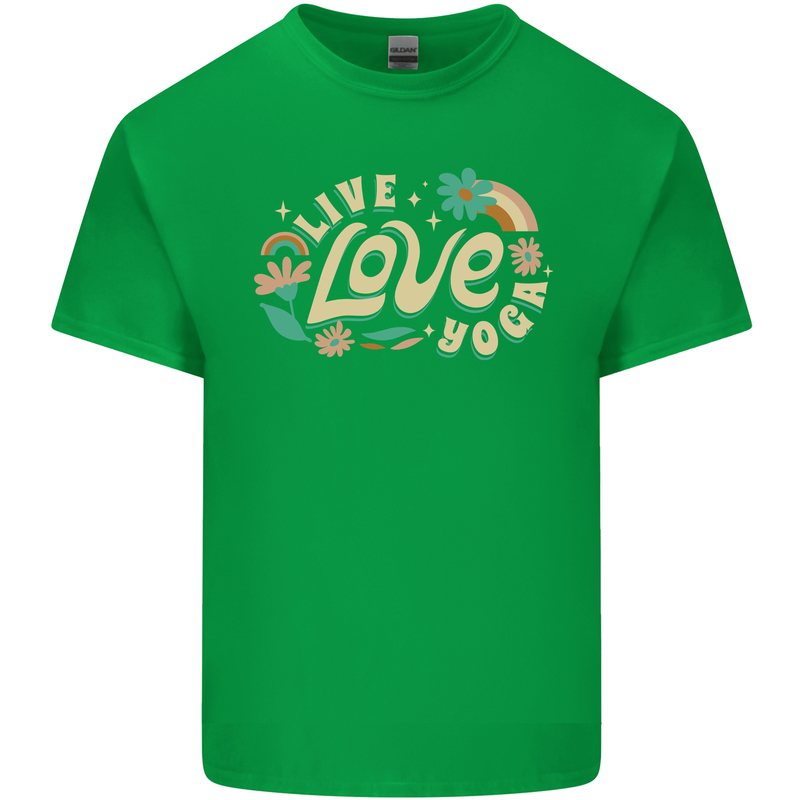 Live Love Yoga Kids T-Shirt Childrens Irish Green