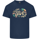 Live Love Yoga Kids T-Shirt Childrens Navy Blue