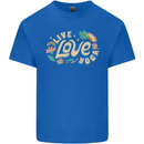 Live Love Yoga Kids T-Shirt Childrens Royal Blue