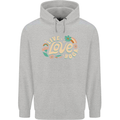 Live Love Yoga Mens 80% Cotton Hoodie Sports Grey