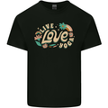 Live Love Yoga Mens Cotton T-Shirt Tee Top Black