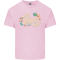 Live Love Yoga Mens Cotton T-Shirt Tee Top Light Pink