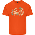 Live Love Yoga Mens Cotton T-Shirt Tee Top Orange