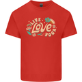 Live Love Yoga Mens Cotton T-Shirt Tee Top Red