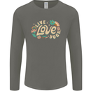 Live Love Yoga Mens Long Sleeve T-Shirt Charcoal