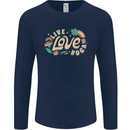 Live Love Yoga Mens Long Sleeve T-Shirt Navy Blue
