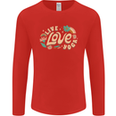 Live Love Yoga Mens Long Sleeve T-Shirt Red