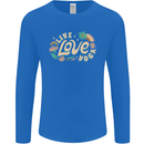Live Love Yoga Mens Long Sleeve T-Shirt Royal Blue
