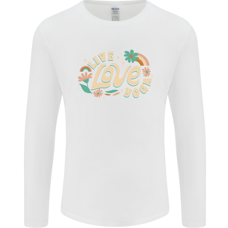 Live Love Yoga Mens Long Sleeve T-Shirt White