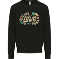 Live Love Yoga Mens Sweatshirt Jumper Black