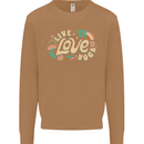 Live Love Yoga Mens Sweatshirt Jumper Caramel Latte