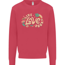 Live Love Yoga Mens Sweatshirt Jumper Heliconia
