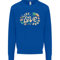 Live Love Yoga Mens Sweatshirt Jumper Royal Blue