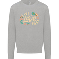Live Love Yoga Mens Sweatshirt Jumper Sports Grey