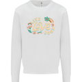 Live Love Yoga Mens Sweatshirt Jumper White