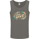 Live Love Yoga Mens Vest Tank Top Charcoal