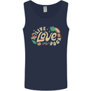 Live Love Yoga Mens Vest Tank Top Navy Blue