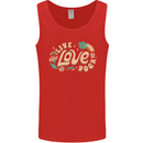 Live Love Yoga Mens Vest Tank Top Red