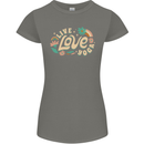 Live Love Yoga Womens Petite Cut T-Shirt Charcoal