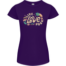 Live Love Yoga Womens Petite Cut T-Shirt Purple