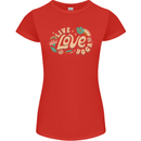 Live Love Yoga Womens Petite Cut T-Shirt Red