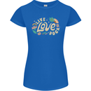 Live Love Yoga Womens Petite Cut T-Shirt Royal Blue