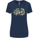Live Love Yoga Womens Wider Cut T-Shirt Navy Blue