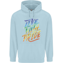 Live With Pride LGBT Gay Pride Childrens Kids Hoodie Light Blue