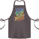 Live With Pride LGBT Gay Pride Cotton Apron 100% Organic Dark Grey